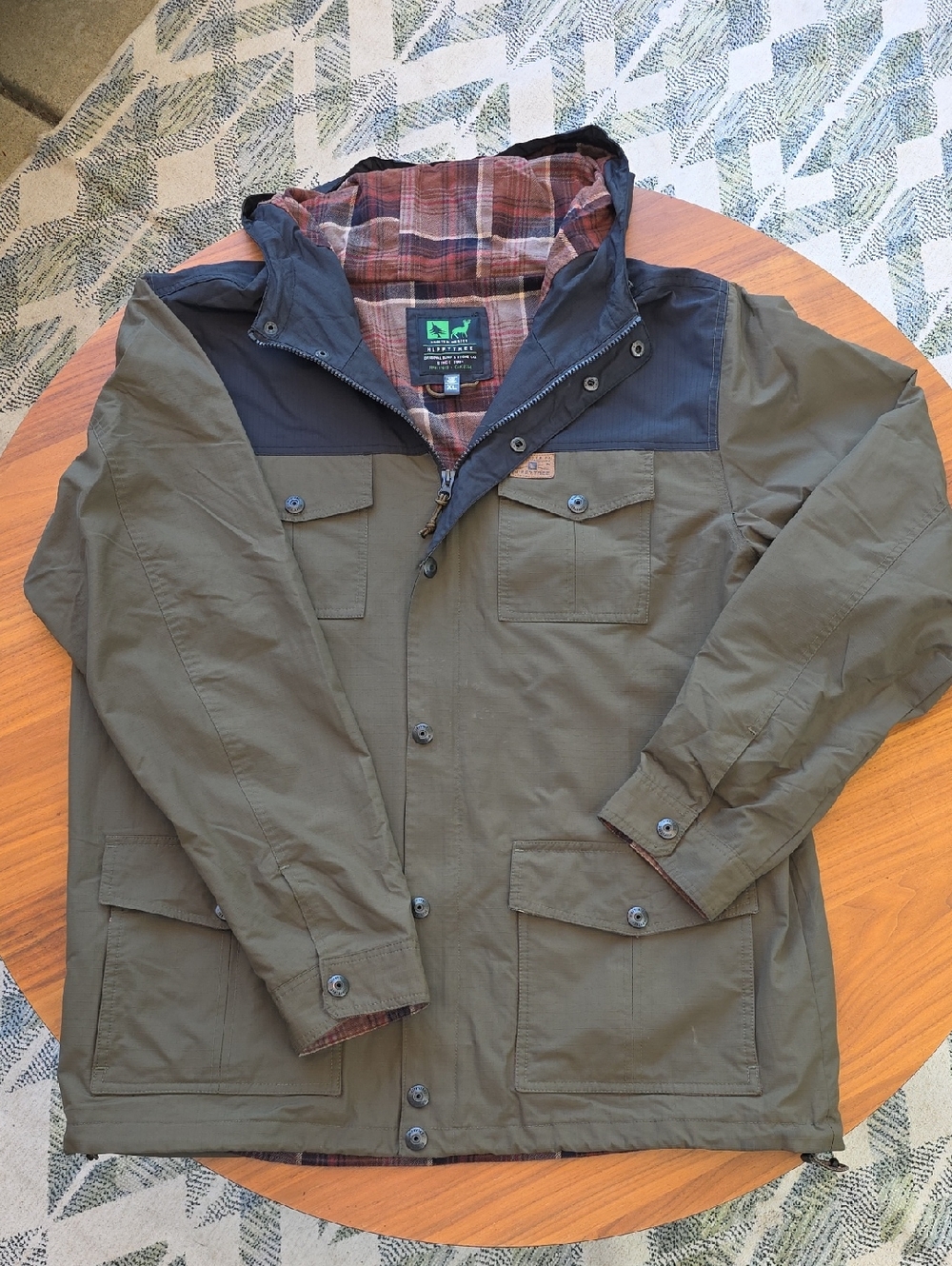 Hippytree Hunter Series Olive Green/Black Men's Hooded Field Jacket